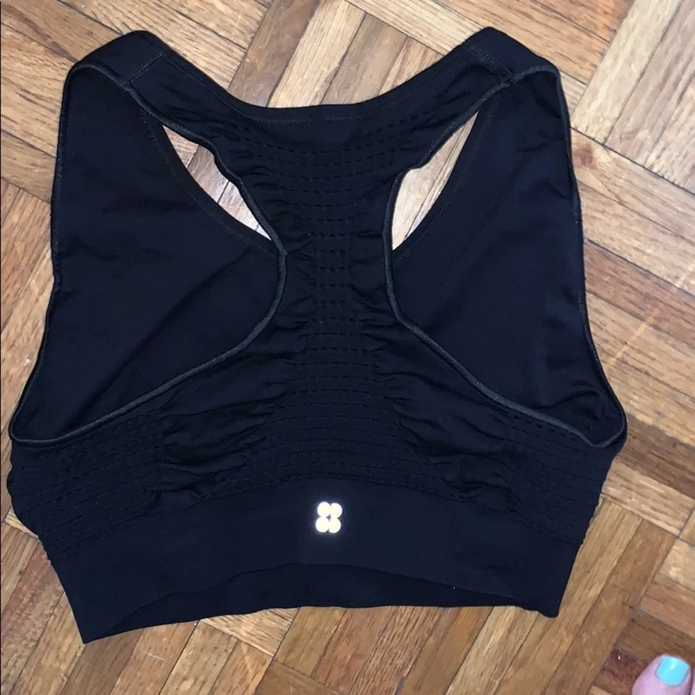 Sweaty Betty Black High-Neck Seamless Sports Bra